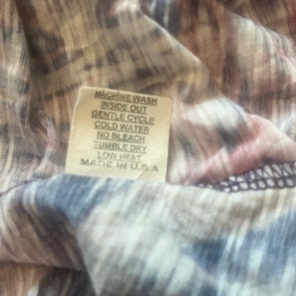 David Cline Crushed Long Sleeve Semi Sheer Pink Jungle Dyed Button Down M Artsy - Picture 6 of 9